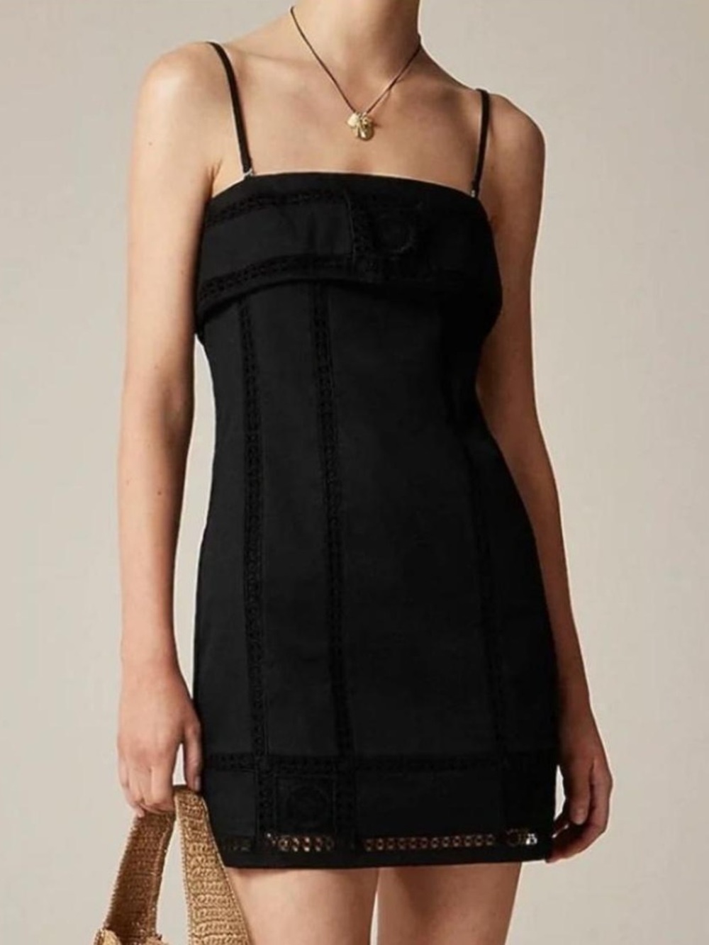 J. Crew Crochet-panel mini dress